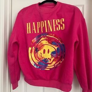Happiness Pink Graphic Sweater
